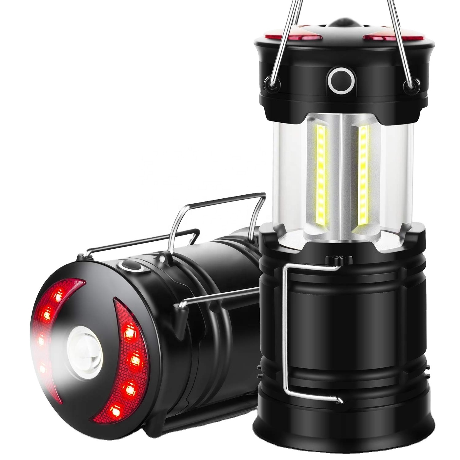 3 in 1 USB Rechargeable Camping Lantern SOS Red Led Light Emergency Flashlights Lantern with Magnet Base