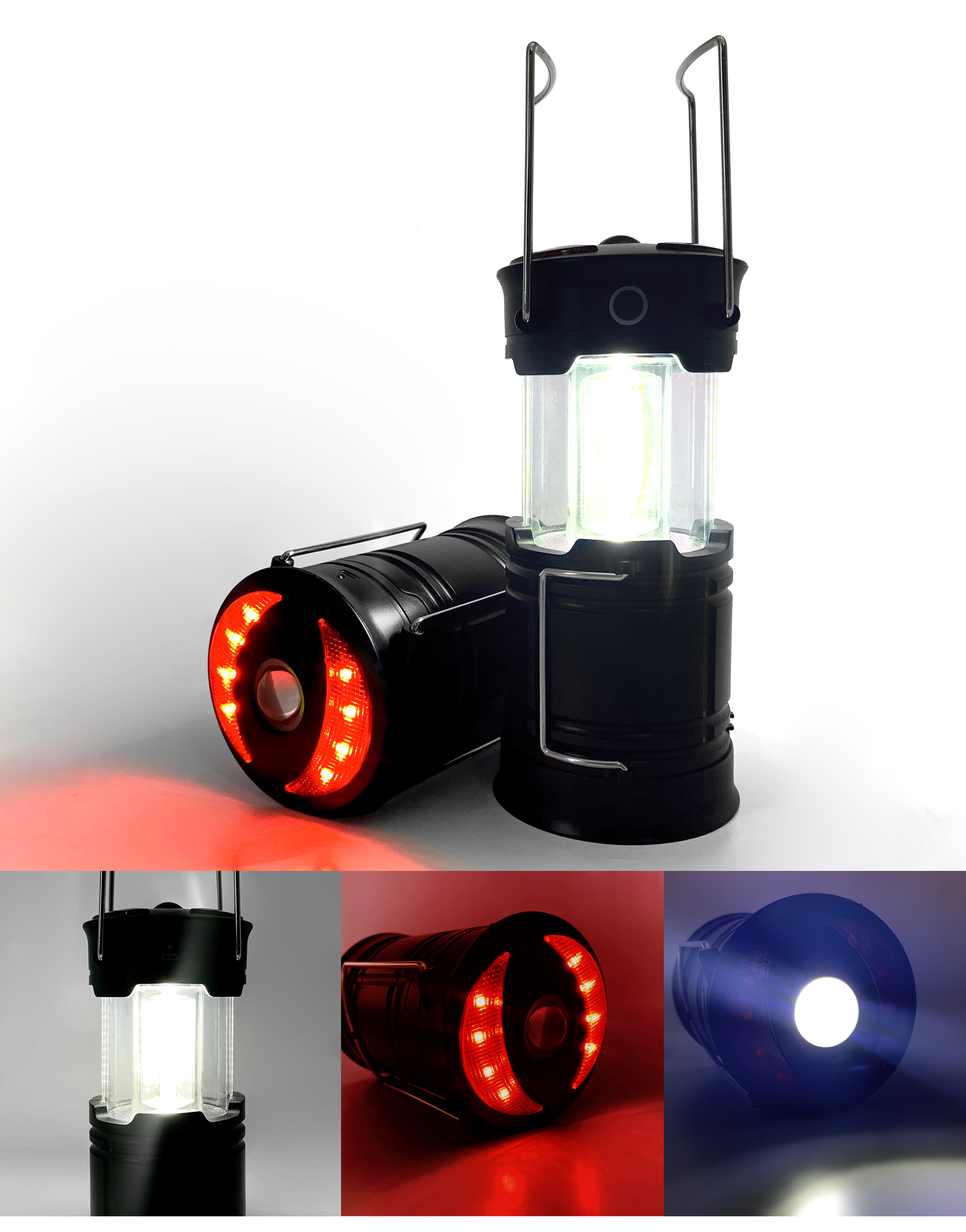 3 in 1 USB Rechargeable Camping Lantern SOS Red Led Light Emergency Flashlights Lantern with Magnet Base