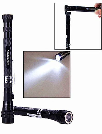 Edison Led Torch Light Telescopic Baton 3 LED Flexible Magnet Flashlight Aluminium Alloy