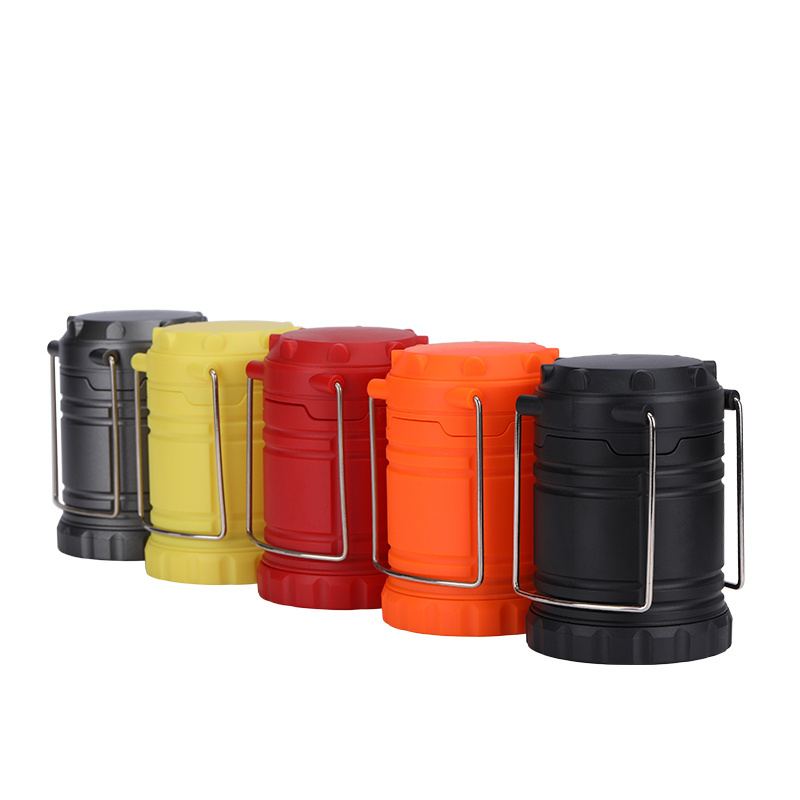 Outdoor Mini High Brightness COB Lighting  Portable Collapsible 3*AAA Dry Battery Camping Lantern