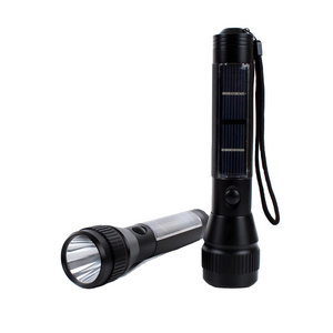 Solar Portable Led Camping Light with 18650 li ion Battery Flash Lantern Led Flashlight for Outdoor