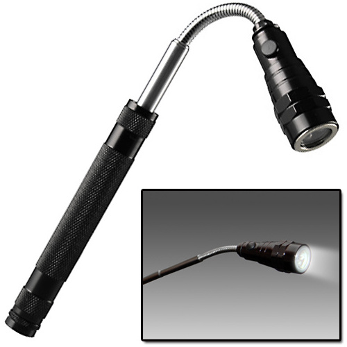 Magnetic Pick Up Tool Telescopic Extending Torch Work Led Aluminum Alloy  Flashlight  With Magnetized Tail