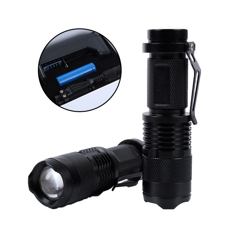 Hot sold Mini Pocket Flashlights with Belt Clip Easy to Store Super Bright Waterproof Emergency Flashlights for Camping Hiking