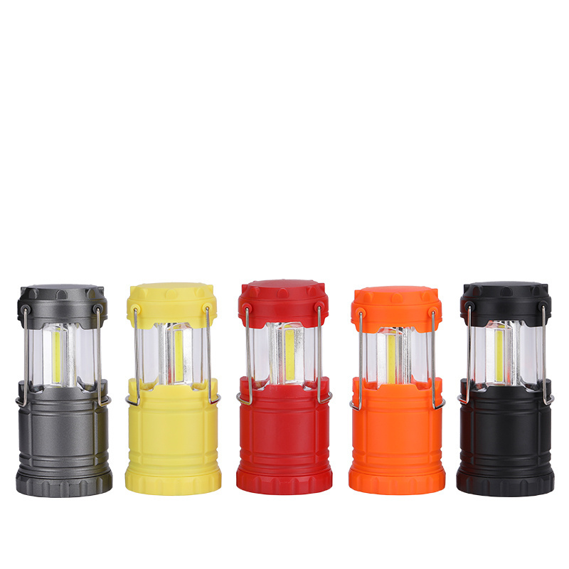 Outdoor Mini High Brightness COB Lighting  Portable Collapsible 3*AAA Dry Battery Camping Lantern