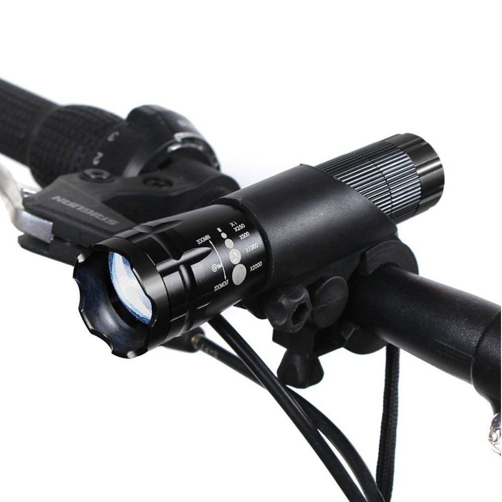 Handheld Rechargeable Ultra Super Bright Led Torch Flashlight 12V Dynamo Bicycle Aluminum Alloy Zoom LED Flashlight