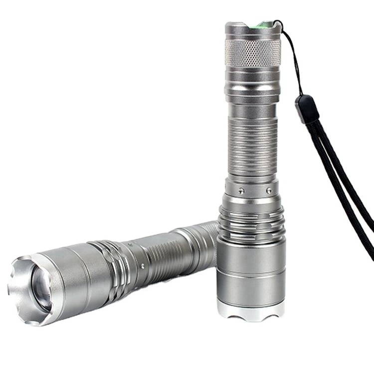 XML T6 10W Zoom Rechargeable Torch Led Flashlight Hand Powered Torch With USB Charger