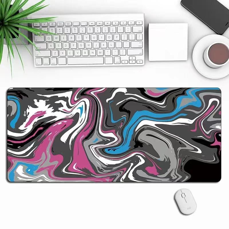 Computer Mouse Pad Gamer Strata Liquid Mousepad 900x400 XXL Black & White Large Mouse Mat  Carpet PC Desk Mat Keyboard Pad