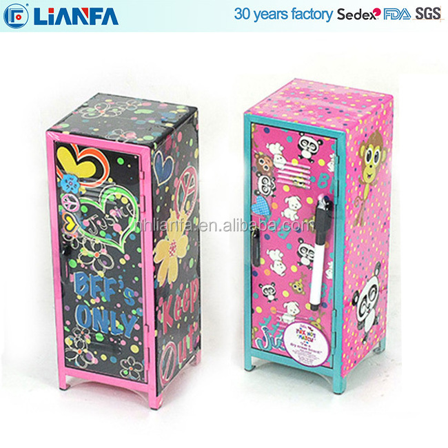 Creative Metal Toy Small Mini Locker for Cosmetic cabinet