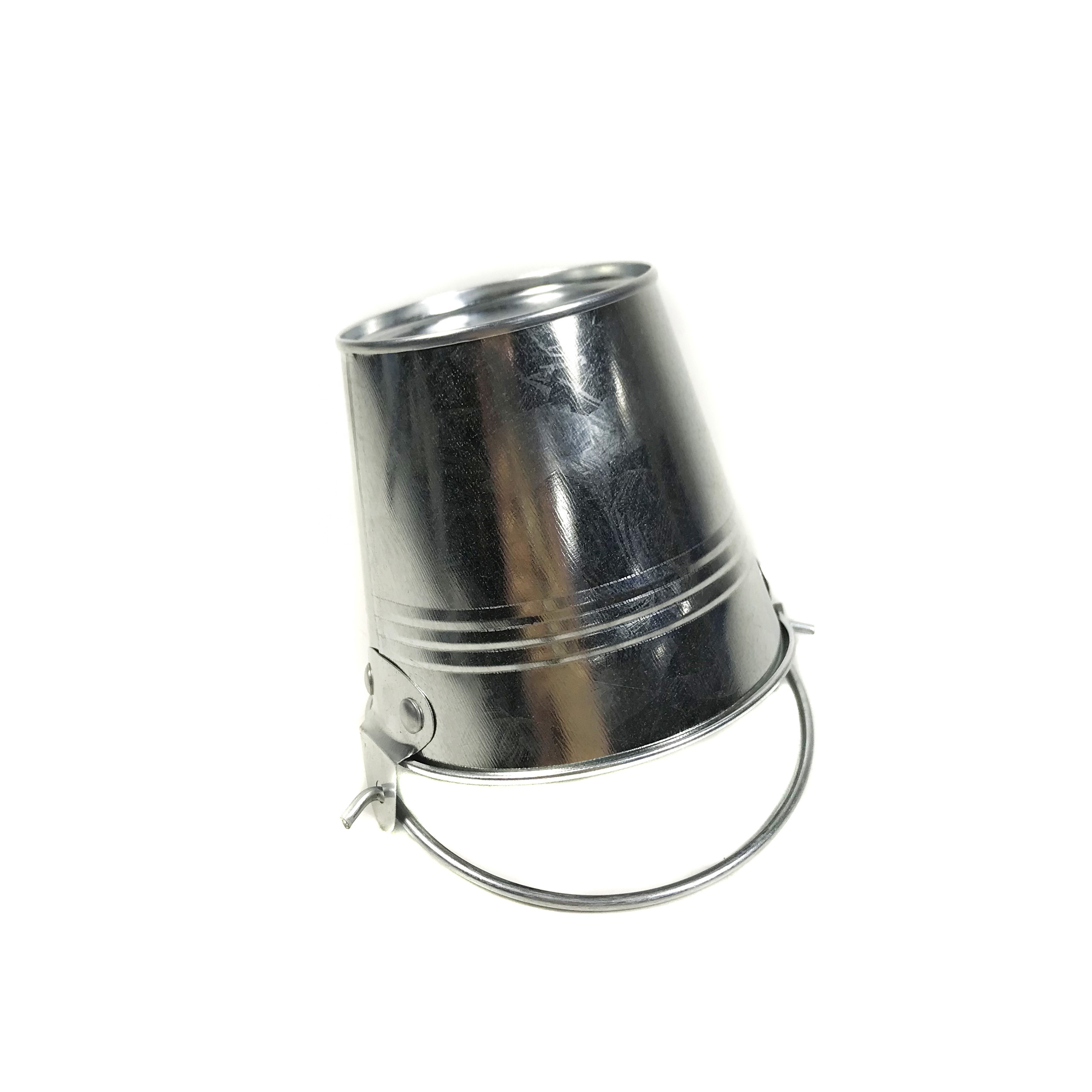 High Quality Mini Metal Bucket Decorative Galvanized Bucket with Handle Metal Flower Pot Food Bucket