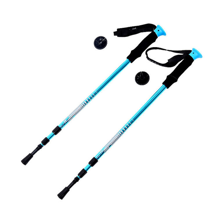 Hot Selling Aluminum Alloy Telescopic Hiking Stick With Twist Lock Rod