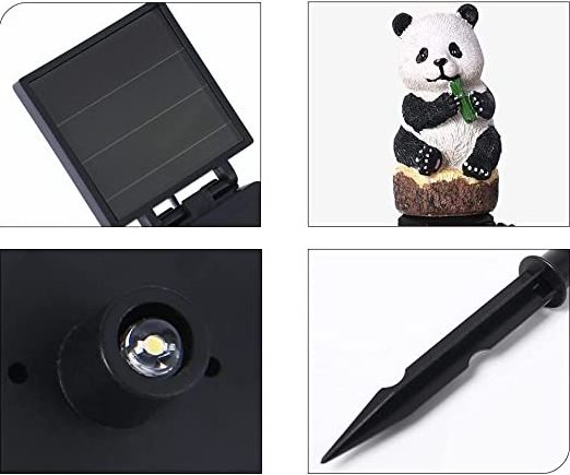 LED Panda garden solar light Outdoor decoration Waterproof solar light for garden, lawn, walkway, courtyard decoration