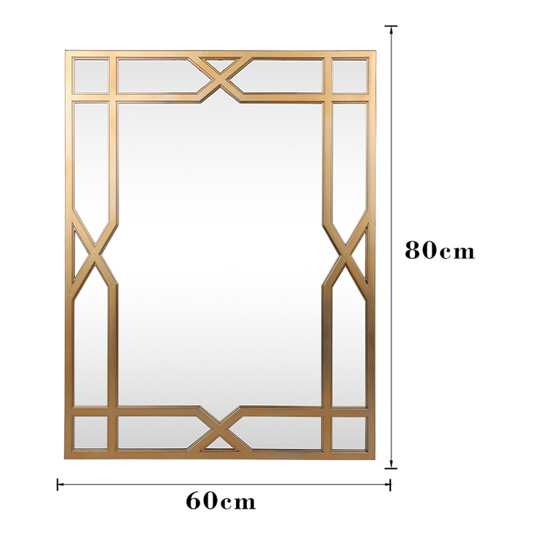 factory custom DIY 3d self adhesive golden home mirrors wall panels stickers mirror rectangle bathroom decoration for dressing