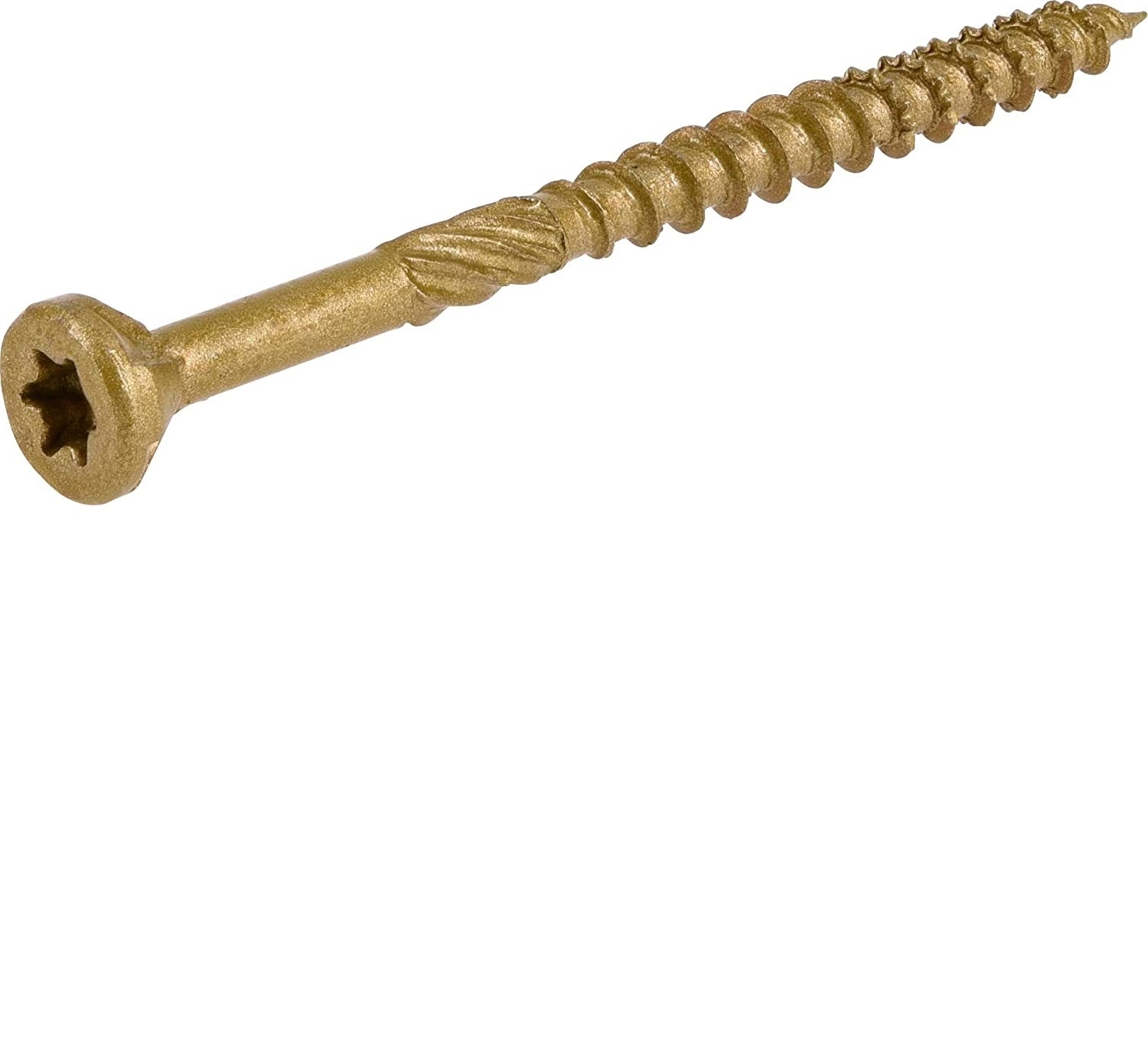 Yellow Zinc Long Construction Screw Double Countersunk Star Wood Screw Torx Chipboard Screw