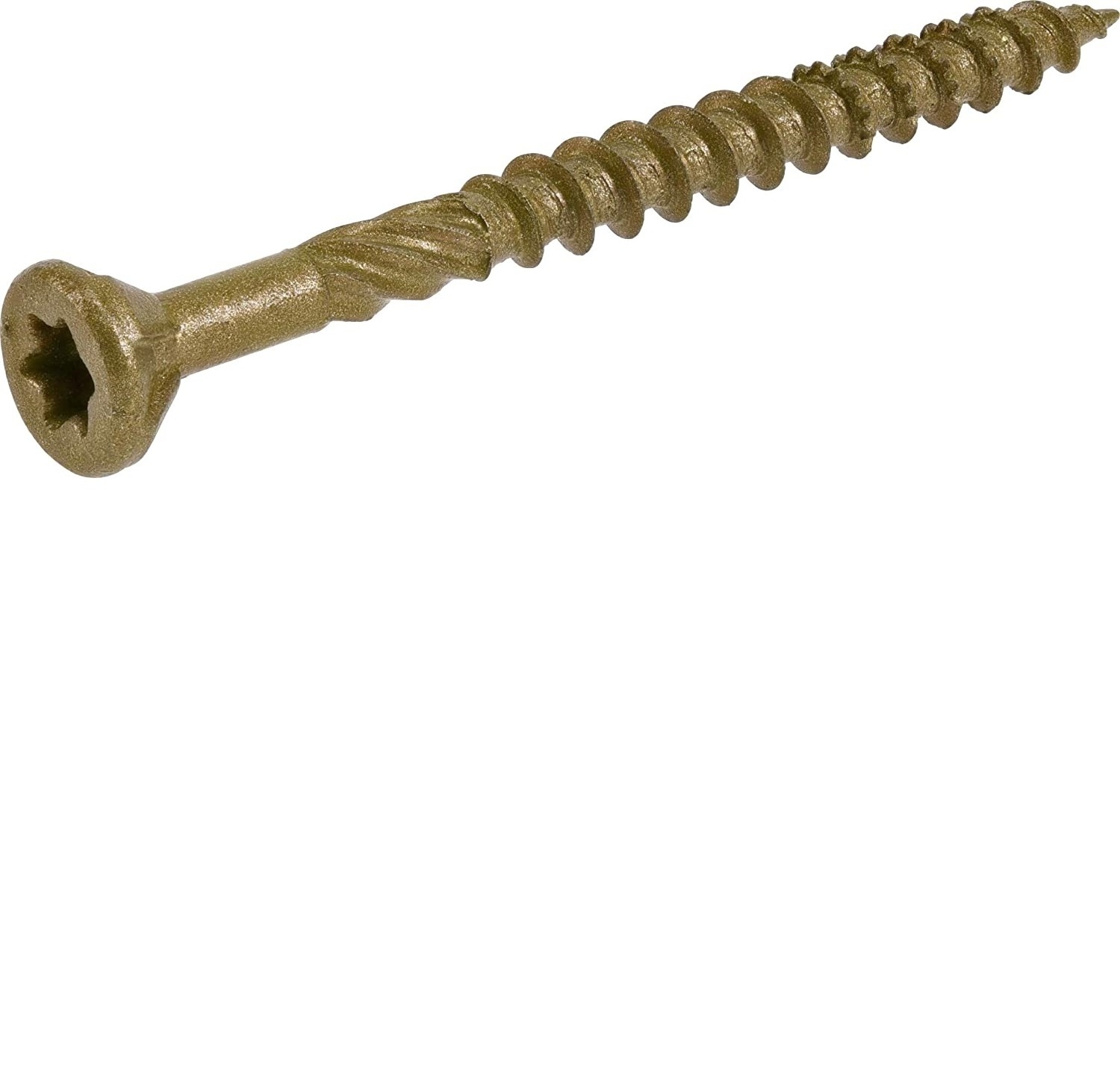 Yellow Zinc Long Construction Screw Double Countersunk Star Wood Screw Torx Chipboard Screw