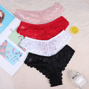 U467 Customized Comfortable Cotton Lace Panty Seamless Thongs Women's Sexy Panties