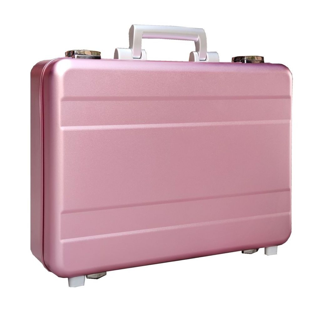 custom size custom foam pink All aluminum alloy carrying hard Aluminum Case Foam Briefcase Tool Box with foam padding