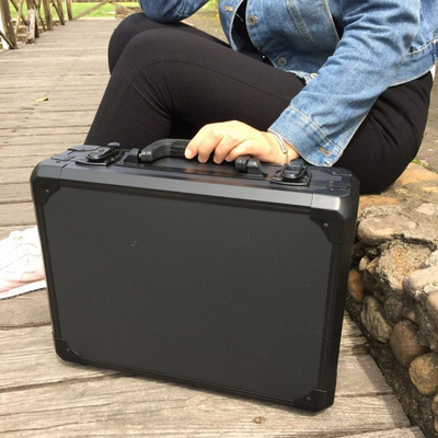 portable Aluminum Tool case suitcase toolbox document box Impact resistant safety case equipment camera case with foam padding