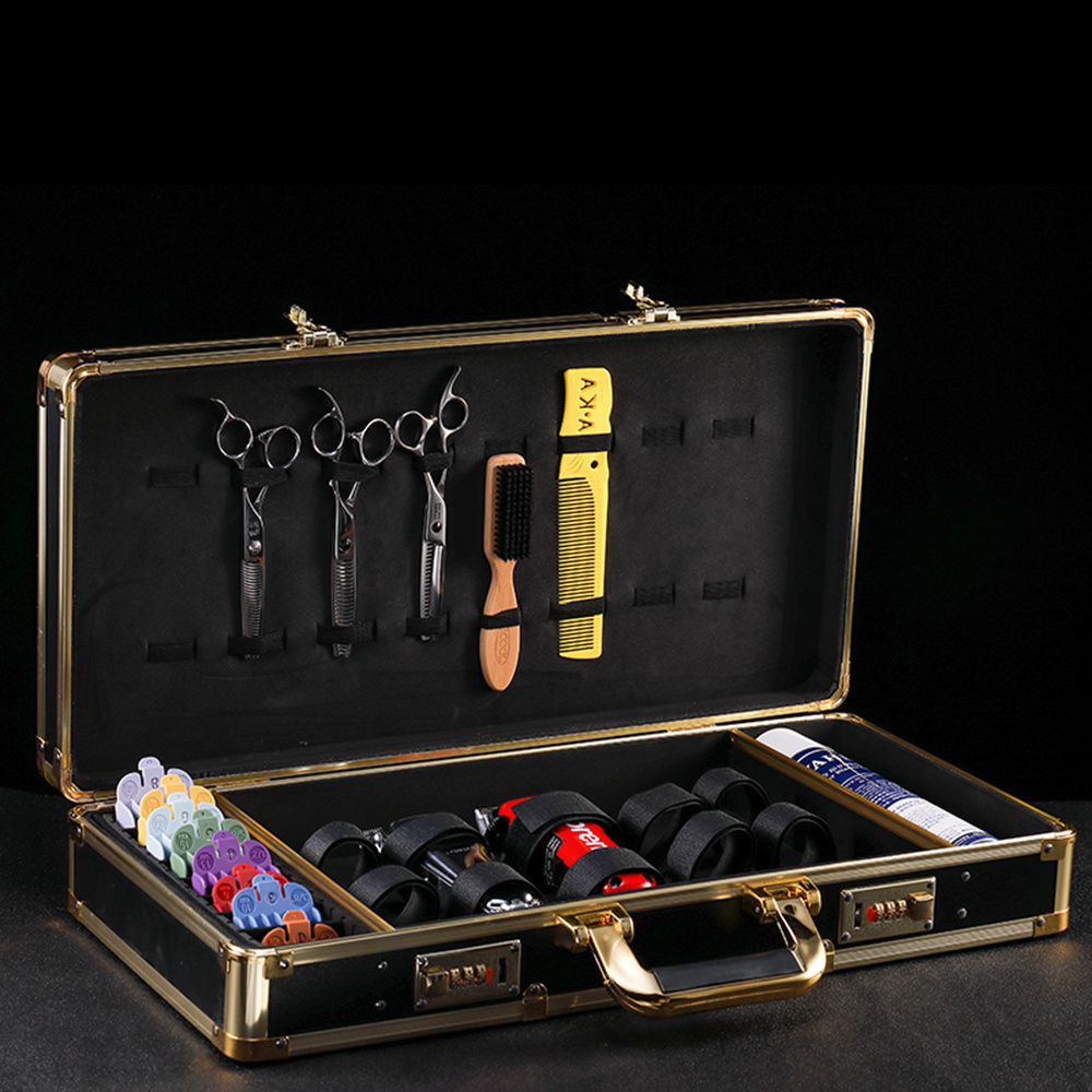 barber kit rolling barber suitcase tool case scissors box with beautiful case for barber