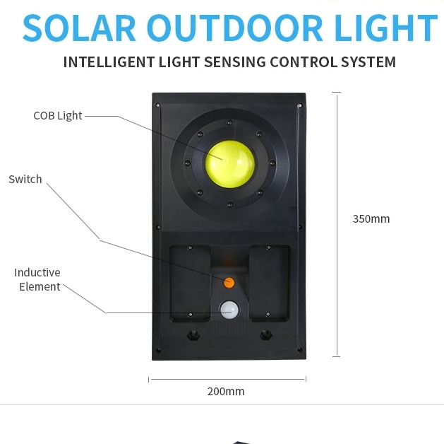 Solar Outdoor Garden Lights Solar Sensor Night Garden Light Motion Sensor Powered Led Security 7.4V 10W ROHS Ce