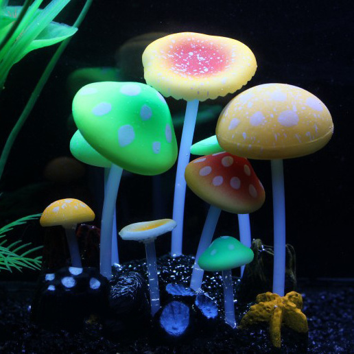 Fake Coral Aquarium Artificial Silicon Plants Ornament Water Landscape Decor Fish Tank Accessories Glowing