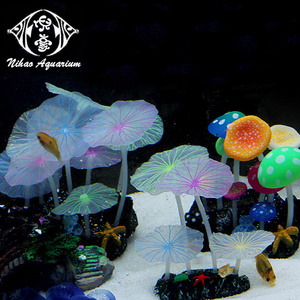 Fake Coral Aquarium Artificial Silicon Plants Ornament Water Landscape Decor Fish Tank Accessories Glowing