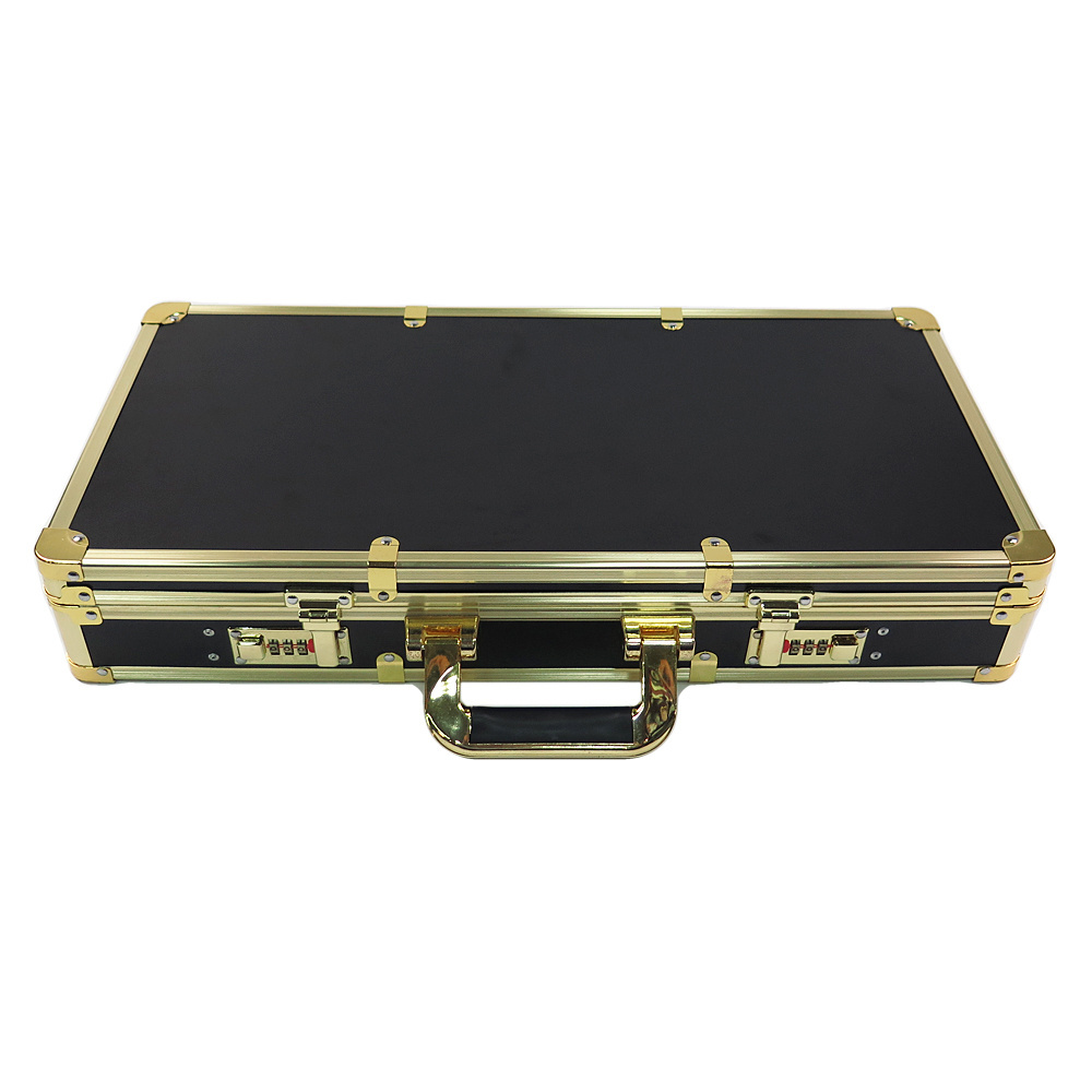 new design wholesale price aluminum briefcase gold travel custom rolling tool clipper barber kit with beautiful case