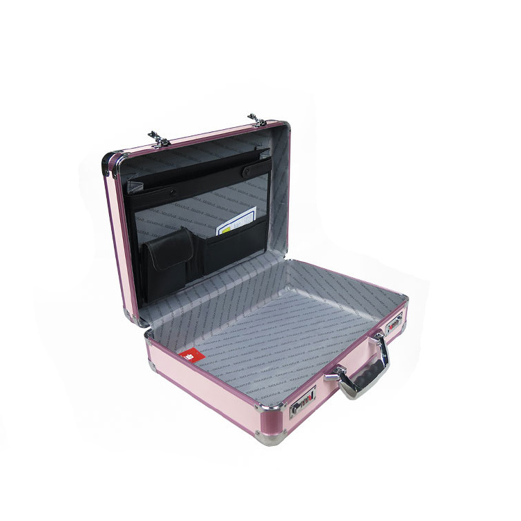 Pink Aluminum High Security Lock Fireproof Briefcase