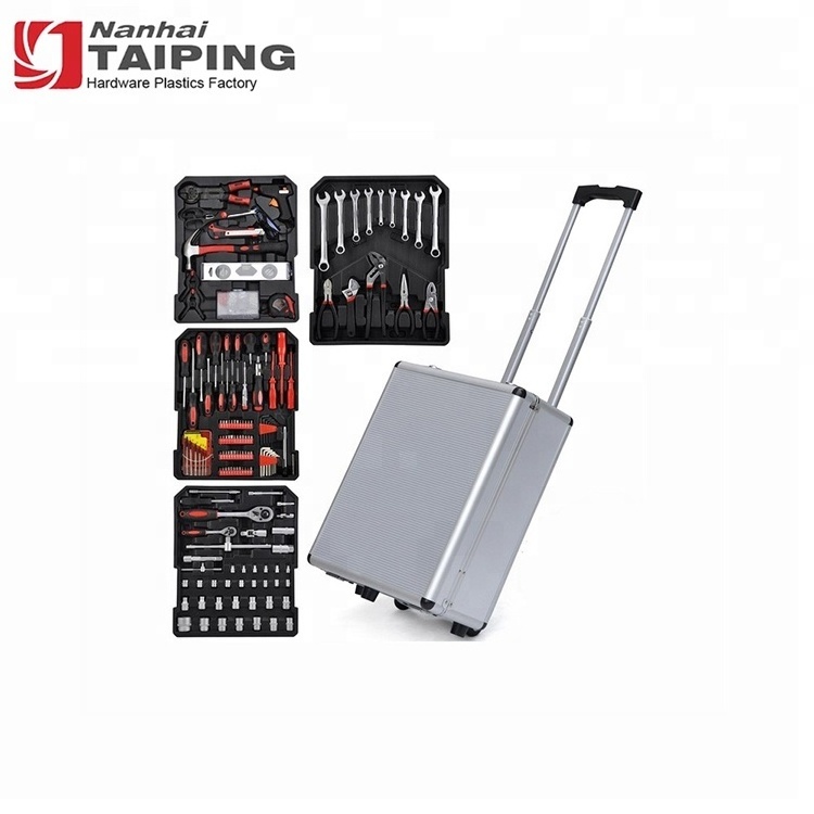 Topeakmart Tool Aluminum Portable Case hard carrying grooming  storage case portable aluminum tool box