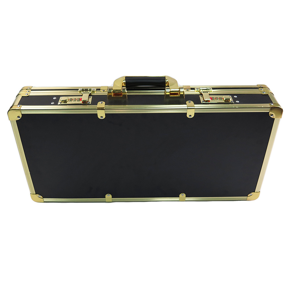 new design wholesale price aluminum briefcase gold travel custom rolling tool clipper barber kit with beautiful case