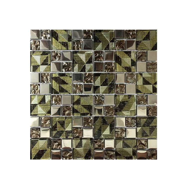 Century High Quality Ceramic Mirror Shell Interior Room Marble Look Stone Glass Mosaics Wall Decoration Tile Art Kits For Craft