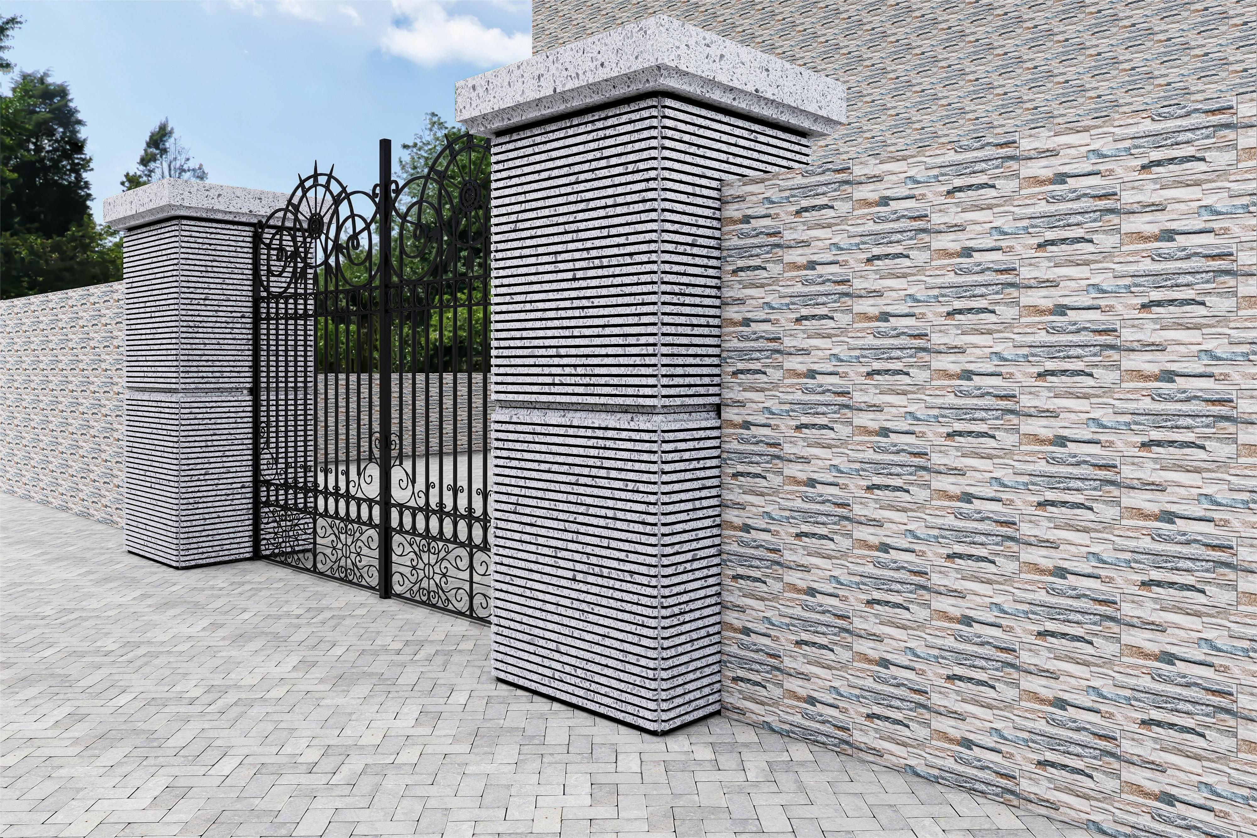 New Arrival China 300x600 New Villa Stone Design Building Exterior Outside Marble Decoration Ceramic Cladding Tiles For Wall