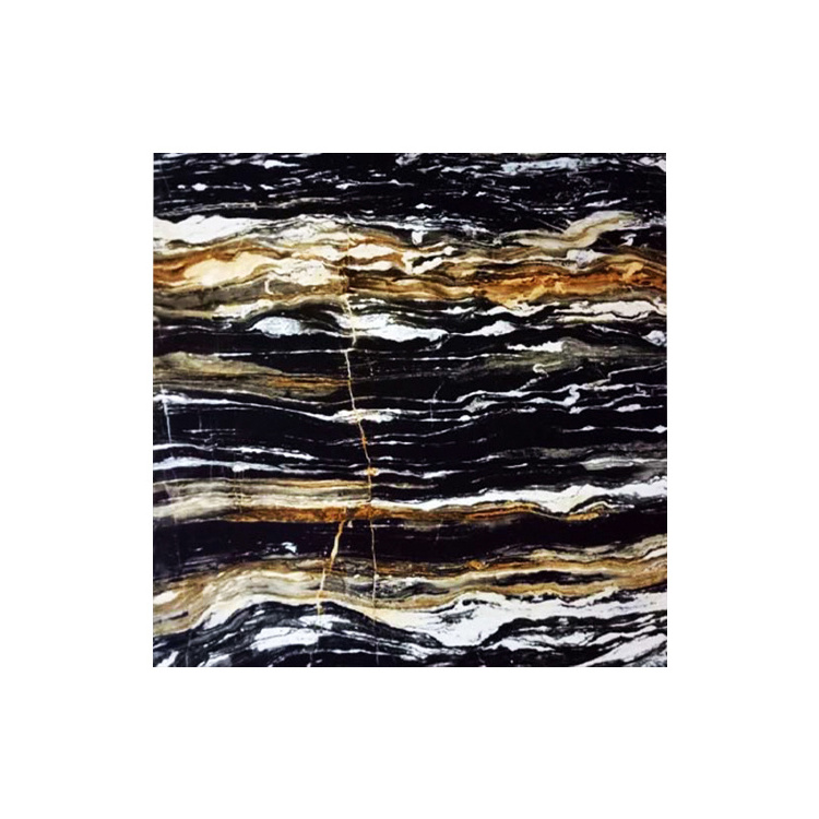 Glossy Full Glazed Polished 600x600 Golden Days Porcelain Tile Black Gold Dark Color Marble Look Porcelain Floor Interior Tile