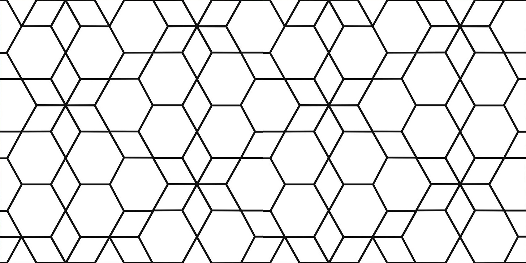 Hexagon Pattern Luxury 3D Black And White Inkjet 300x600 House ABC Tile Interior Wall Glazed Textured Ceramic Tiles 30x60