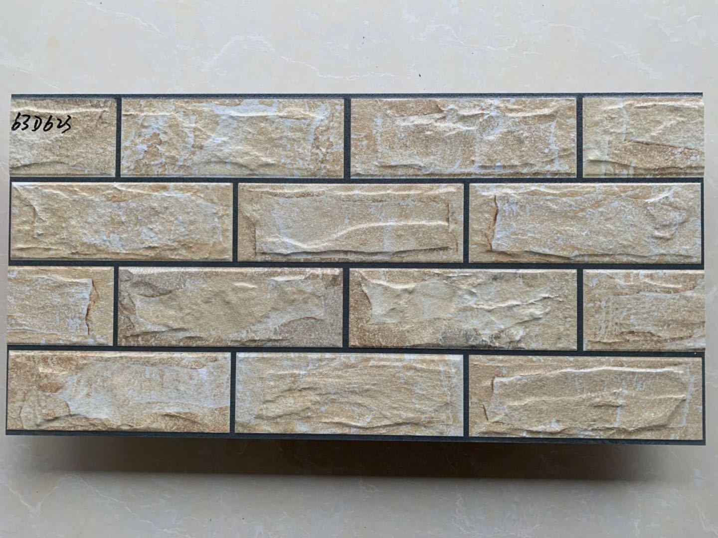 Nature Outdoor Cheap Price 30x60 Design Decorative Thin Rustic Rock Brick Facade Ceramic Exterior House Front Wall Tiles