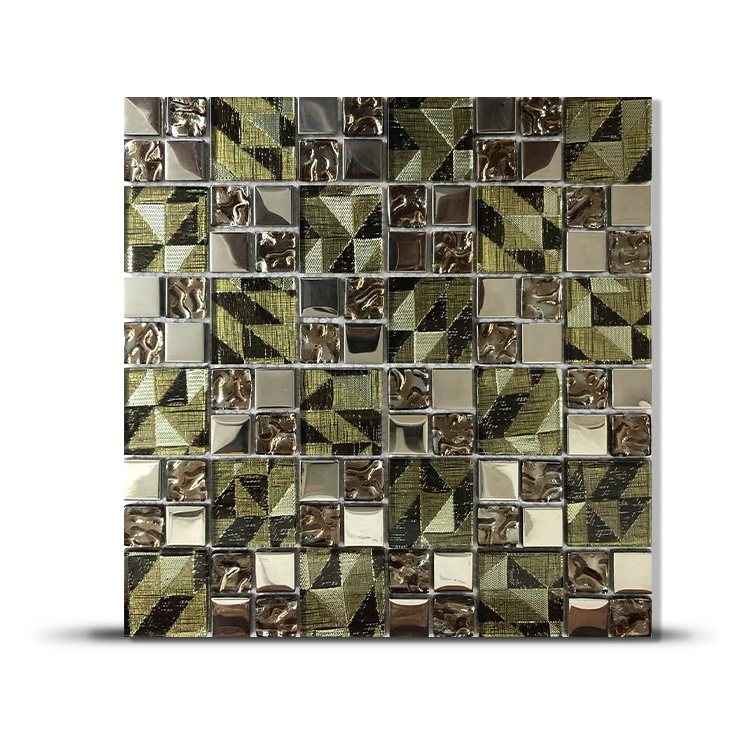 Century High Quality Ceramic Mirror Shell Interior Room Marble Look Stone Glass Mosaics Wall Decoration Tile Art Kits For Craft