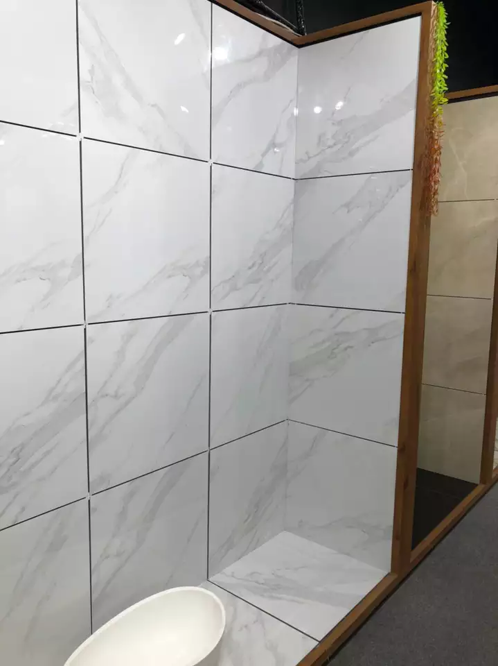 Glazed Ceramic Tiles And Marbles Porcelain Material Floors Tiles High Glossy Interior Floor Creta Beige Tiles 600x600