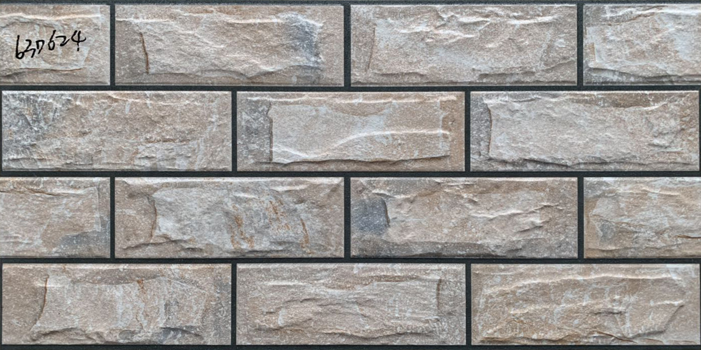 Nature Outdoor Cheap Price 30x60 Design Decorative Thin Rustic Rock Brick Facade Ceramic Exterior House Front Wall Tiles