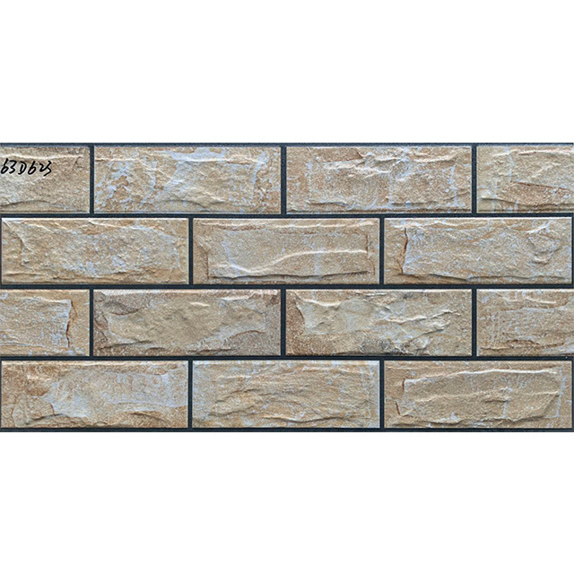 Nature Outdoor Cheap Price 30x60 Design Decorative Thin Rustic Rock Brick Facade Ceramic Exterior House Front Wall Tiles