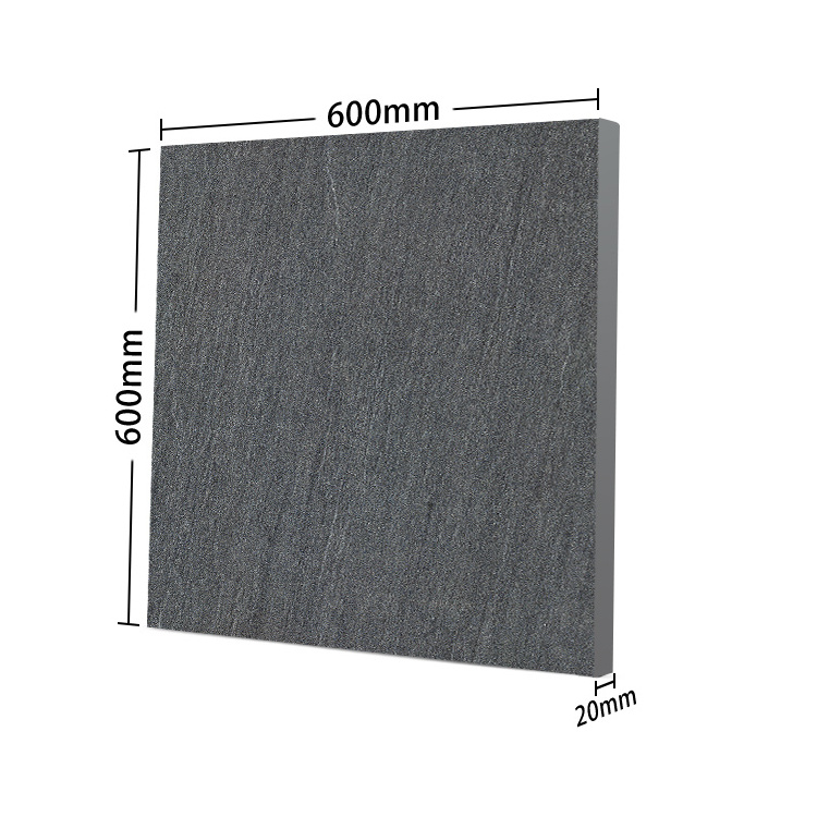 Rough Surface Matte Thick Wall Full Body Flooring Exterior Porcelanato Granite Grey Pavers Outdoor Porcelain Driveway Tiles 20mm