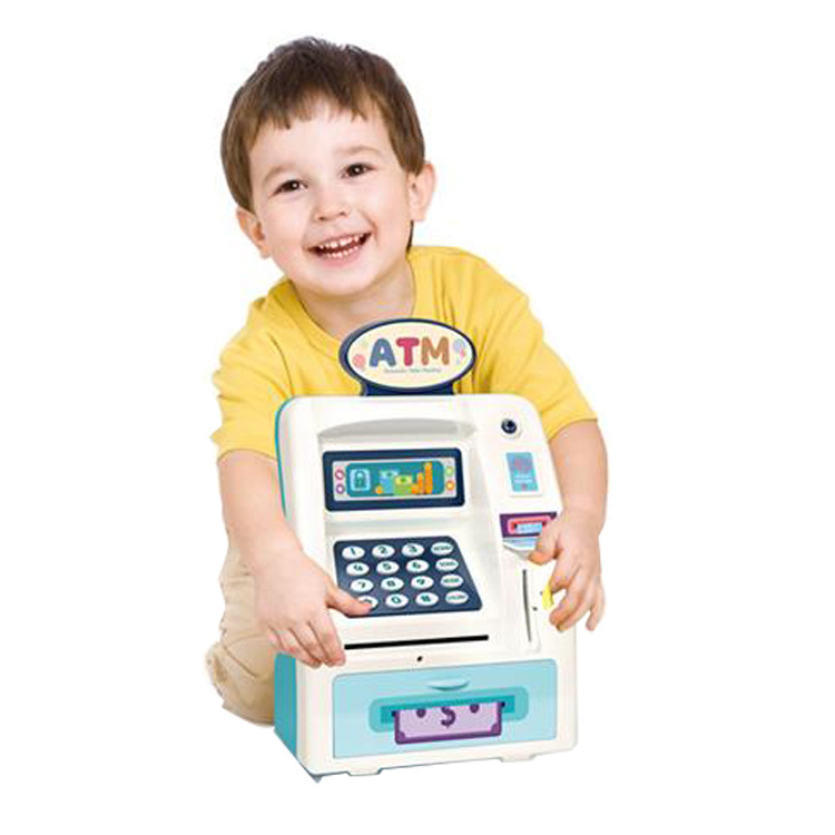 Plastic simulation ATM bank safe deposit box children gift plastic piggy bank for kids