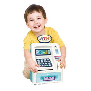 Plastic simulation ATM bank safe deposit box children gift plastic piggy bank for kids