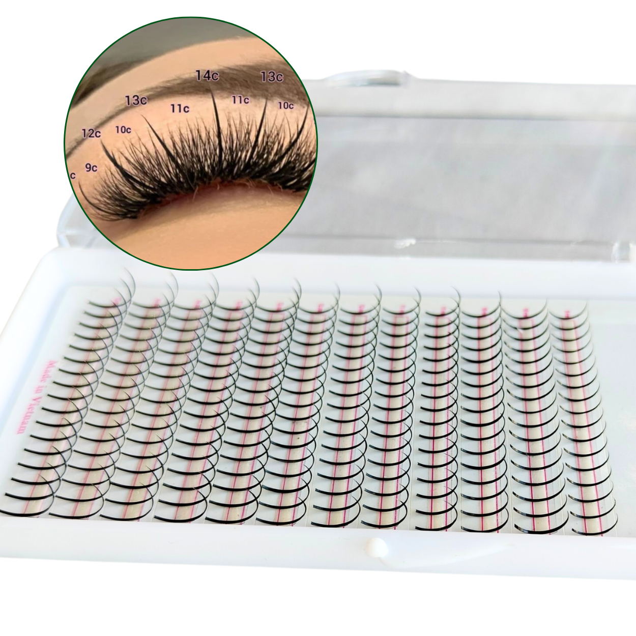 12 Lines Wispy Mink Spike Lash Fan Eyelash Extension 2023 New Product 0.07mm Volume Individual Lashes 7mm to 18mm Best Selling