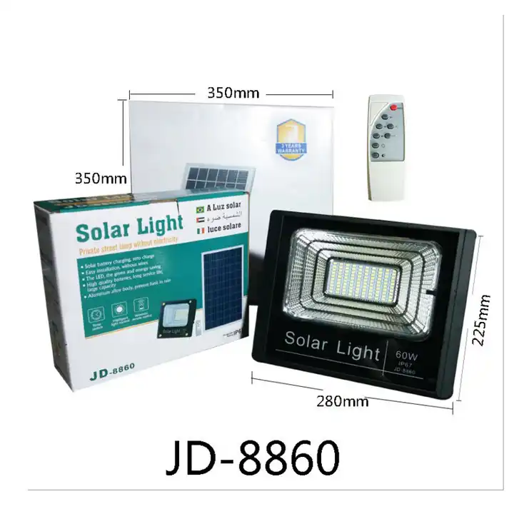 400LED Solar Powered Street Light Outdoor IP67 with Remote Control rechargeable 200W LED Solar Flood Light