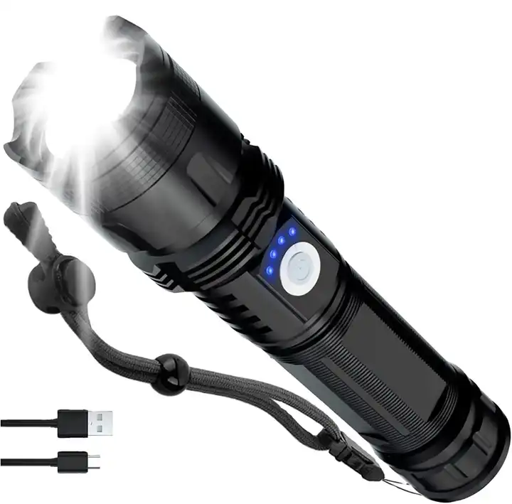 High power Super Bright long range Powerful 1000+lm  flashlights led torch rechargeable flashlight waterproof