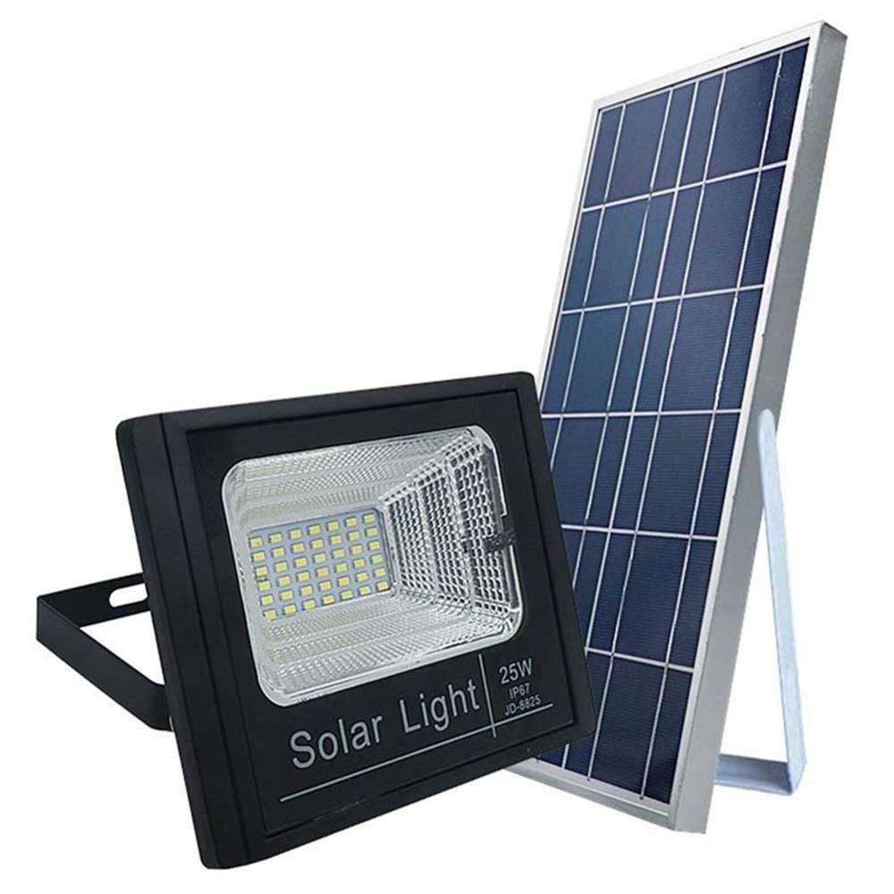 25W Solar Flood Lights Outdoor Spotlight  IP66 Waterproof with Remote Controller LED Floodlight Built-in Battery