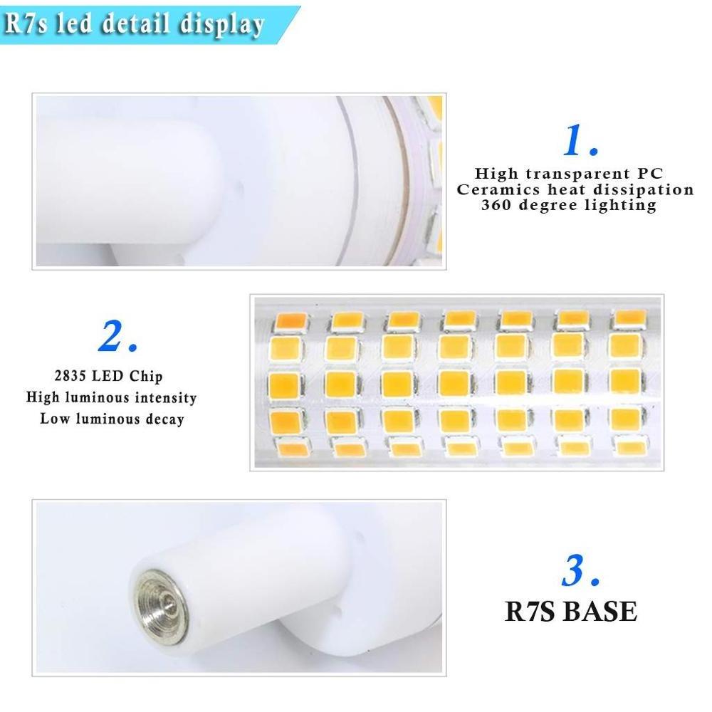 R7S Base LED Light Bulb led Bulb Smart Bulb 10W 118mm(4.64''),AC 85V - 265V,Double Ended J Type Halogen Bulb Replacement