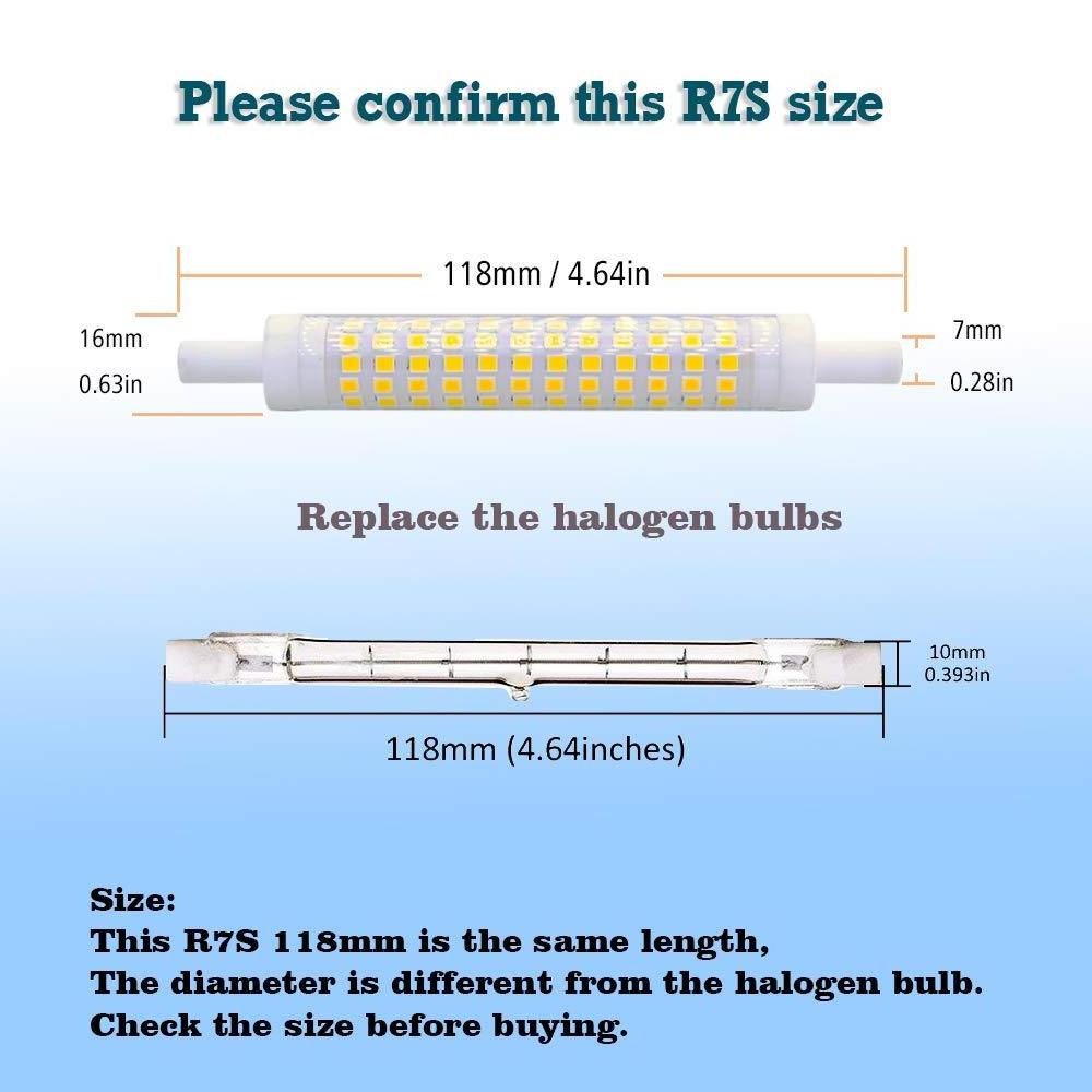 R7S Base LED Light Bulb led Bulb Smart Bulb 10W 118mm(4.64''),AC 85V - 265V,Double Ended J Type Halogen Bulb Replacement