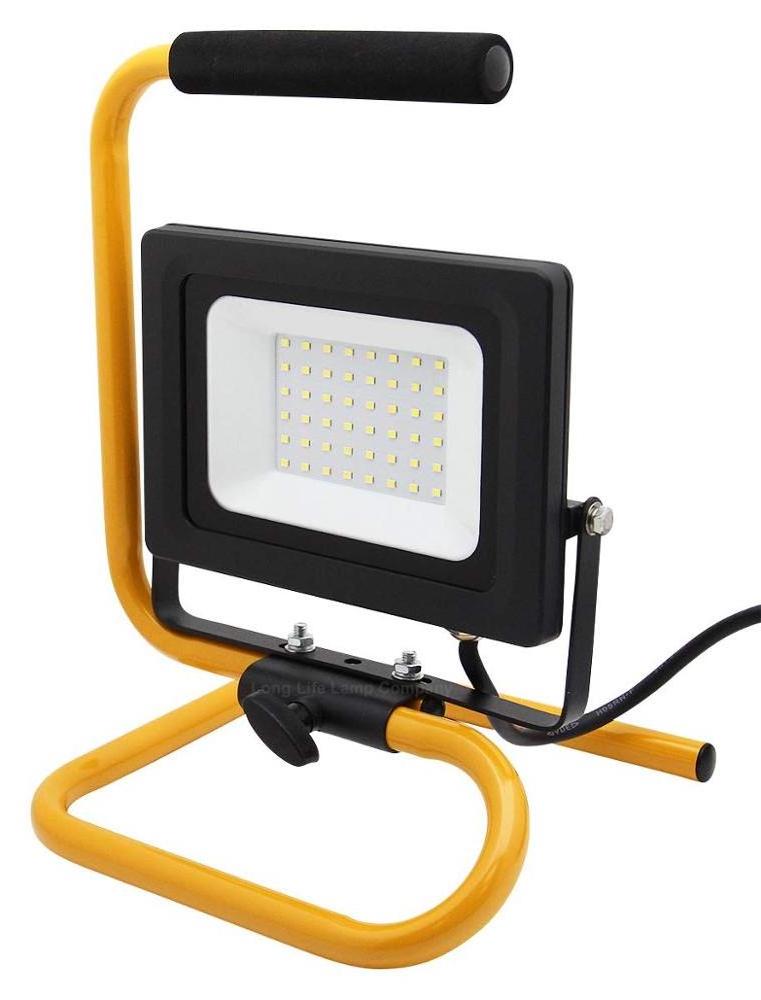 LED Construction Spotlight  20WPortable Work Light with Plug IP65 Waterproof Outdoor Flood Light 2000LM/6500K