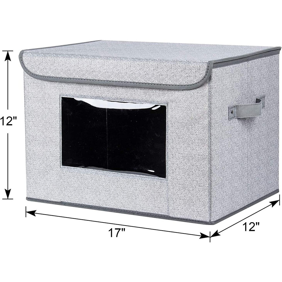 stackable fabric plastic storage bins collapsible clothes bins wardrobe Storage Cubes Folding Storage Box with Lid