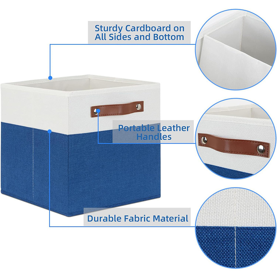 Folding Wardrobe  clothes Storage Box foldable non woven canvas Organizing Box Jeans Organizer for Closet